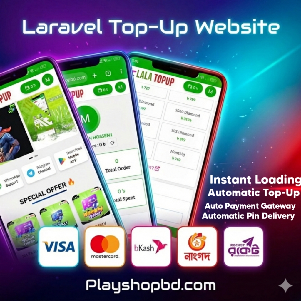 Free Fire Auto Top-Up Laravel Website Full Source Code Free Fire Auto Top-Up Laravel Website Full Source Code - Image 1